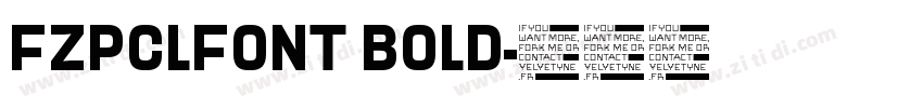 FZPCLFONT BOLD字体转换